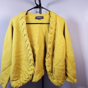Jones New York Yellow Cardigan Sweater